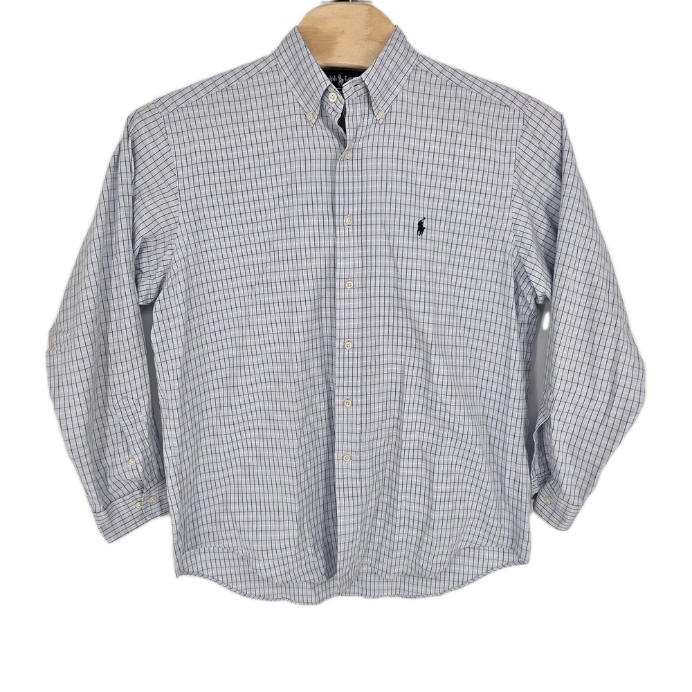Ralph Lauren Yarmouth Shirt Men 16 34/35 Pinpoint Oxford Vintage Hong Kong Pony